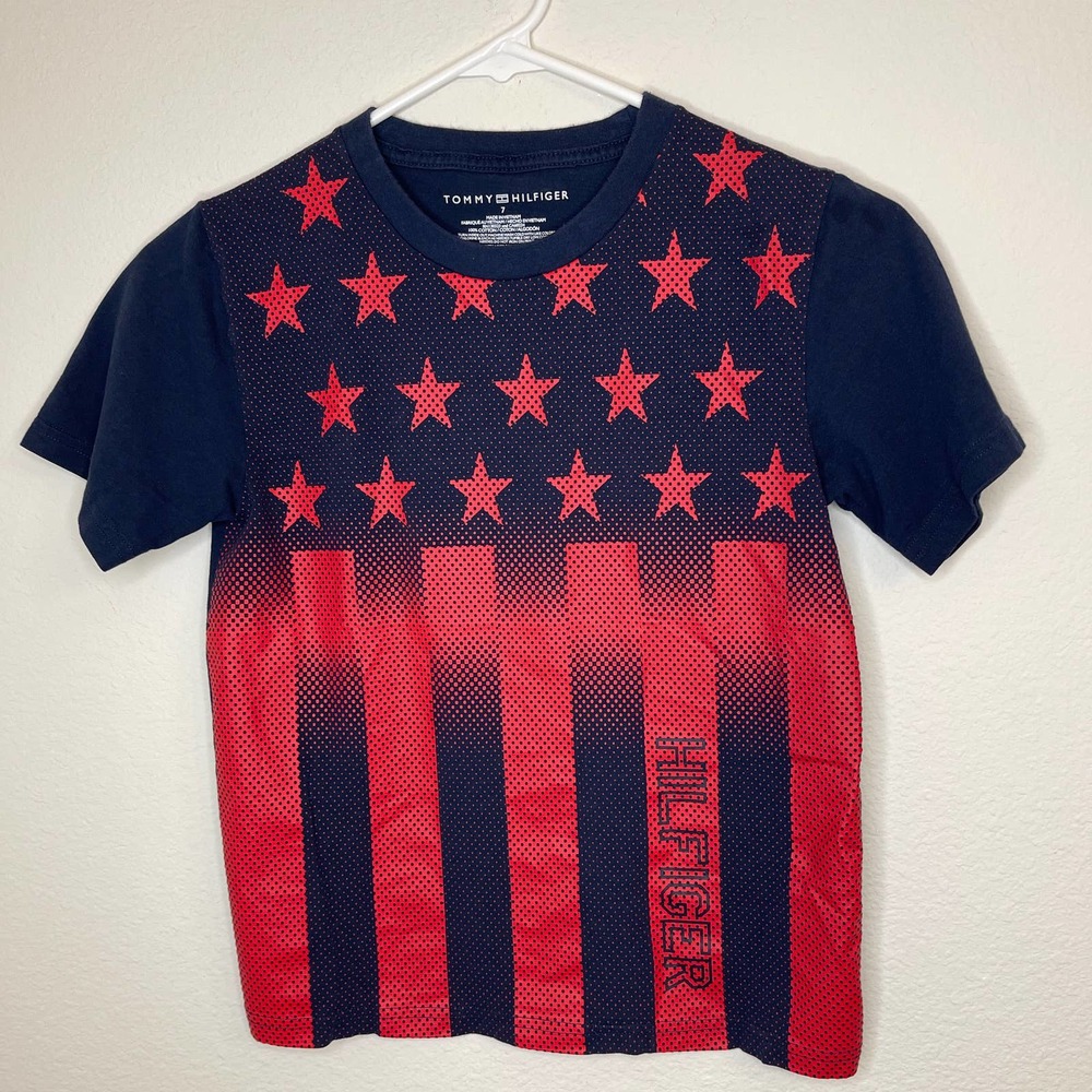 Tommy Hilfilger T-shirt Kids Sz 7 slightly used